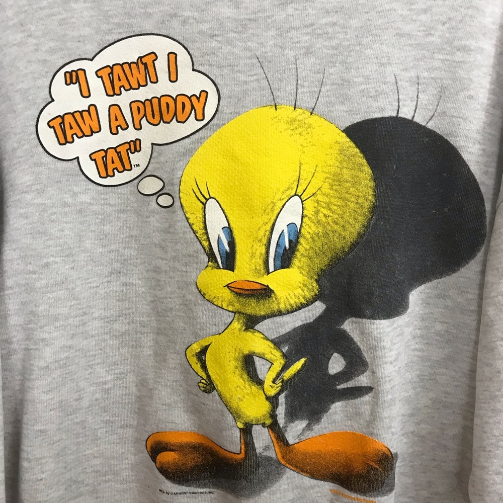 Vintage Jerzees Sweater Tweety Bird Warner bros - Picture 2 of 8